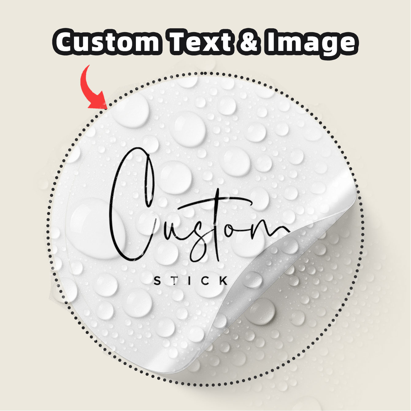 Personalised Candle Label - 1-100 Uds. Pegatinas Redondas Personalizadas Impermeables,